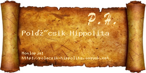 Polácsik Hippolita névjegykártya